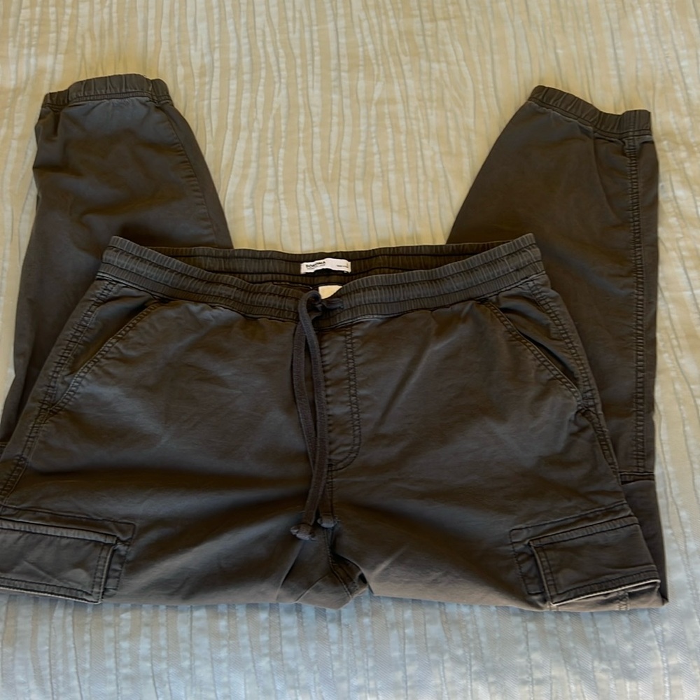 Sonoma good for life, gray men’s large, cargo pants, drawstring, waste joggers